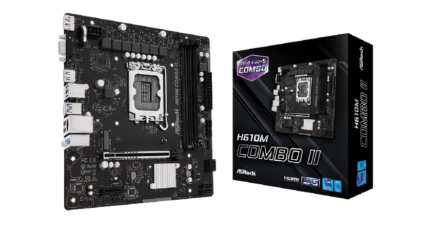 Творческий подход: ASRock представила материнскую плату H610M Combo II с тремя слотами ОЗУ — два DDR5 и один DDR4