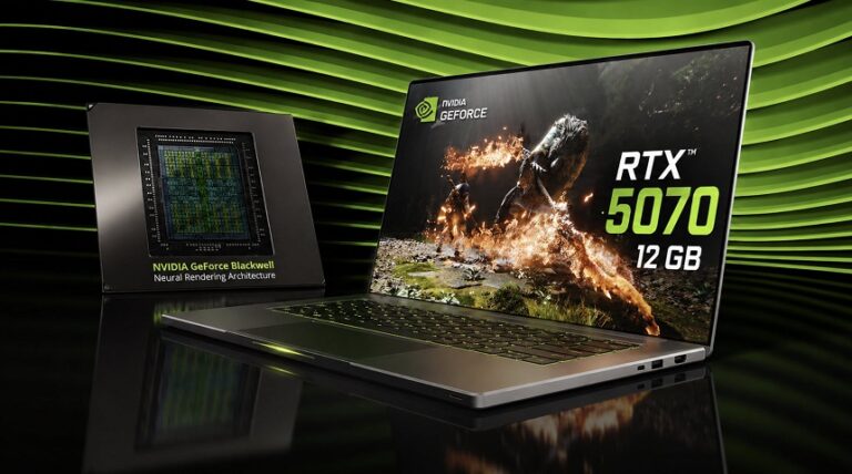 Nvidia представила мобильную видеокарту GeForce RTX 5070M с 12Гб видеопамяти